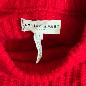 Apiece Apart Vibrant Red Cowl Sweater